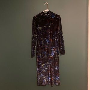 Maeve by Anthropologie Constance Velvet Midi Dress X-small